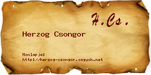 Herzog Csongor névjegykártya