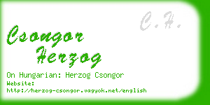 csongor herzog business card
